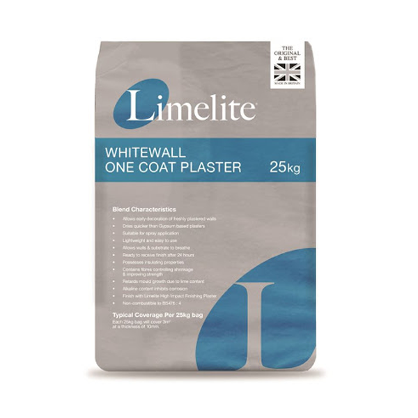 Limelite Whitewall One Coat Plaster 25kg