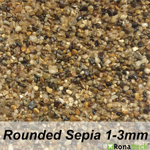 RonaDeck Resin Bonded Surfacing Rounded Sepia 1-3mm 25kg