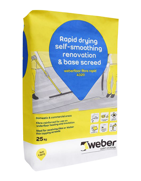 weberfloor 4320 fibre flow rapid 25kg