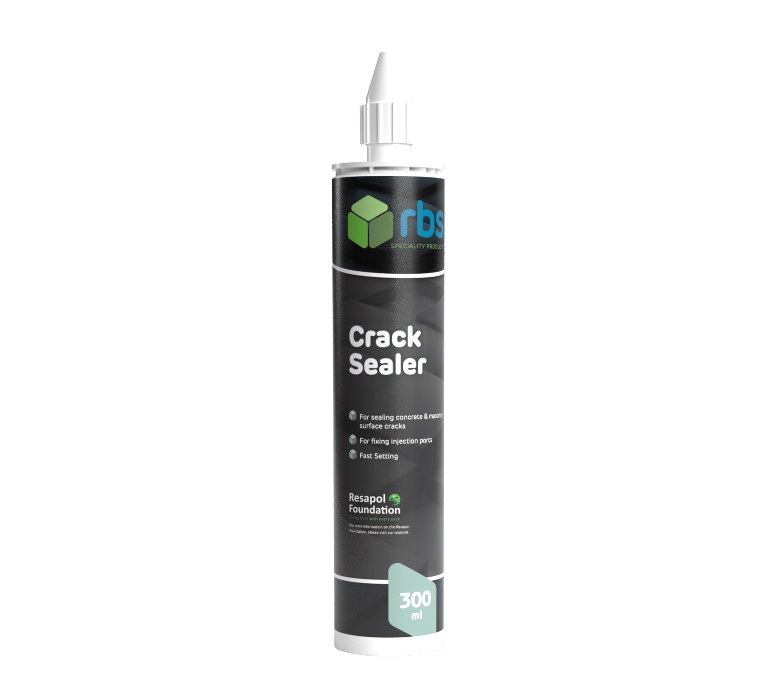 The Crack Sealer component of the rbs Injection Resin LV Kit, which comes in a 300ml tube.