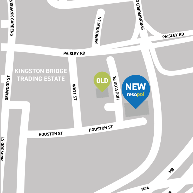 Map of the old and new depot location